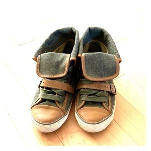 Aldo army green hi top sneakers